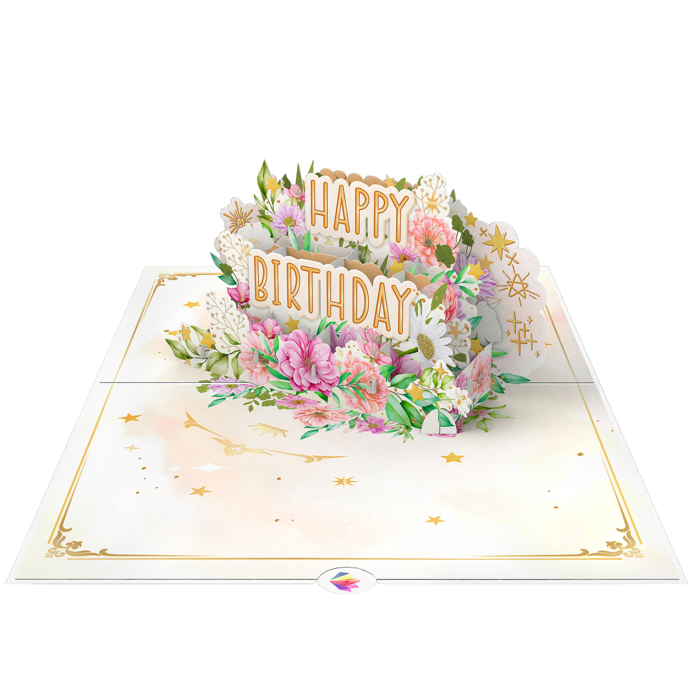 Happy Birthday Blumen - Geburtstagskarte - Pop Up Karte