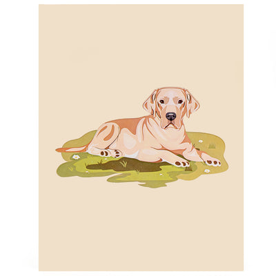 Hund Labrador Pop-Up Karte (Beige)