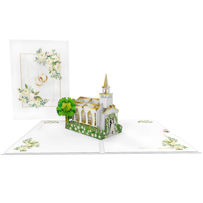 Hochzeitskarte Kirche Pop-Up Karte