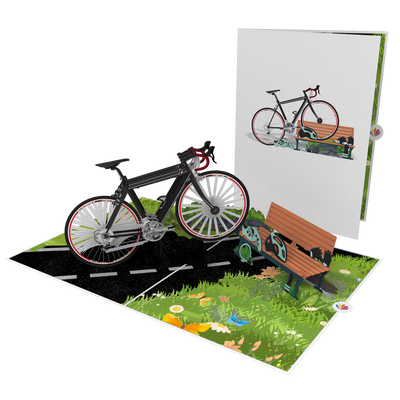 Fahrrad / Rennrad-am Berg Pop-Up Karte