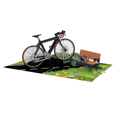 Fahrrad / Rennrad-am Berg Pop-Up Karte