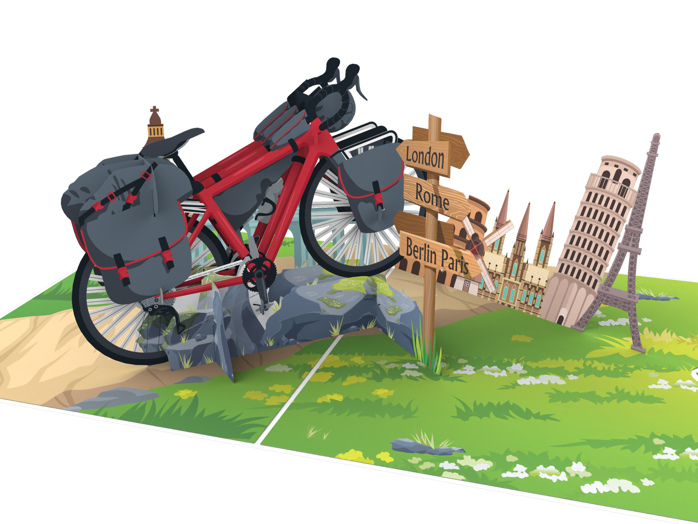 Fahrrad / Bikepacking Pop-Up Karte