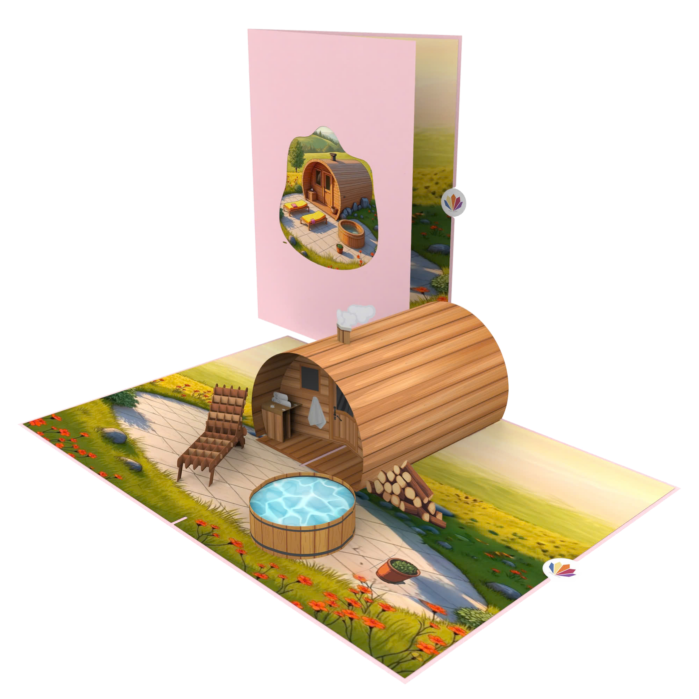 Wellness / Sauna Pop-Up Karte