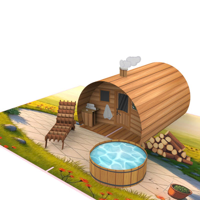 Wellness / Sauna Pop-Up Karte