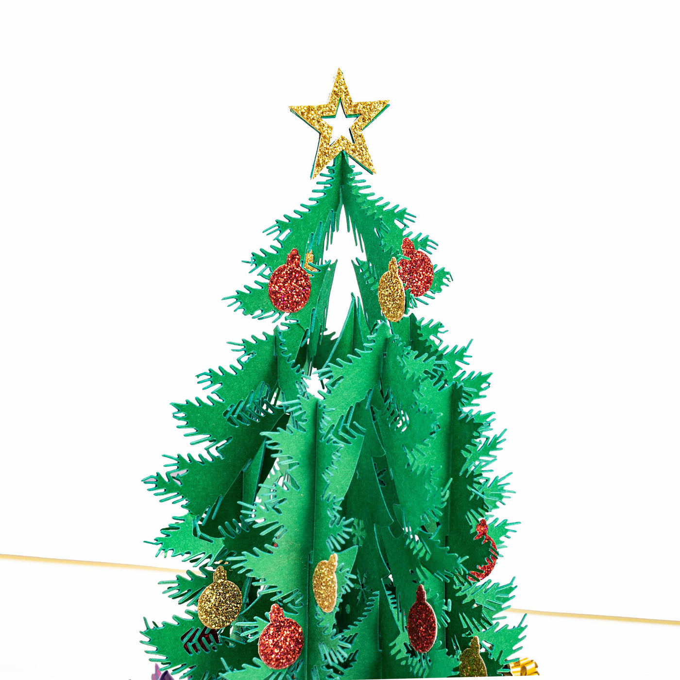 Weihnachtsbaum Gold Pop-Up Karte