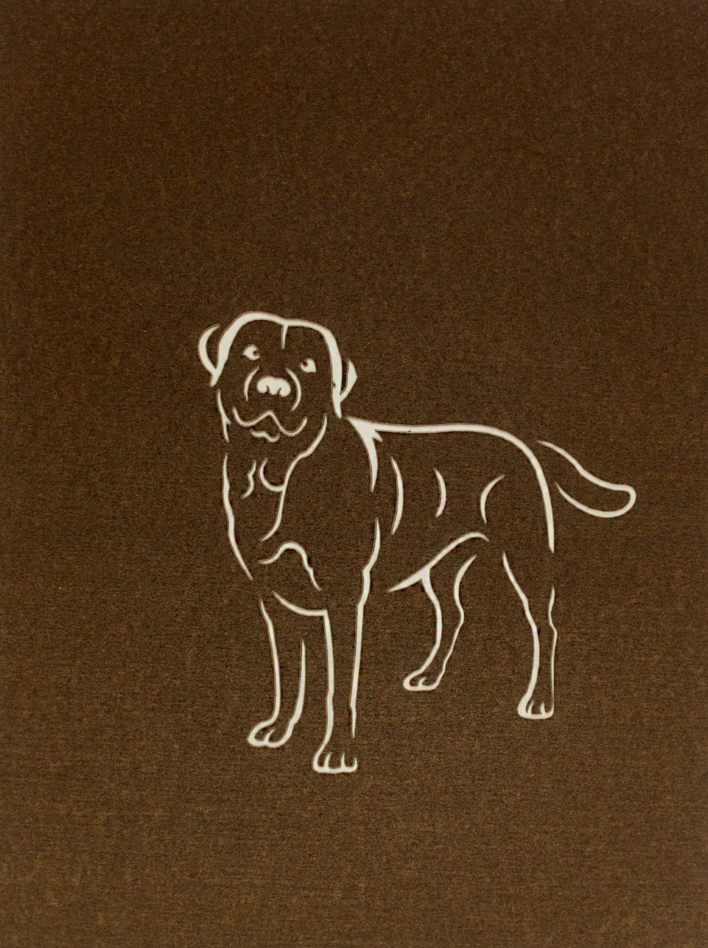 Labrador Braun Pop-Up Karte