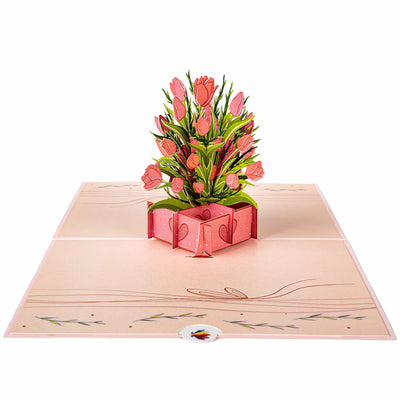 Tulpen Box Pop-Up Karte