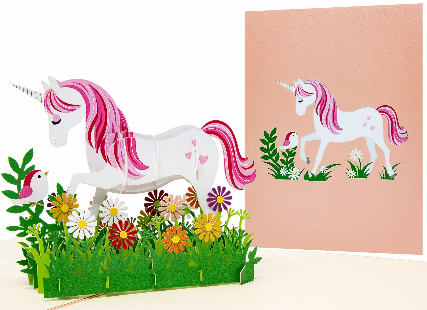 Pop-Up Karte für Kinder mit einem Einhorn | Geburtstagskarte