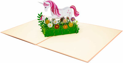 Pop-Up Karte für Kinder mit einem Einhorn | Geburtstagskarte